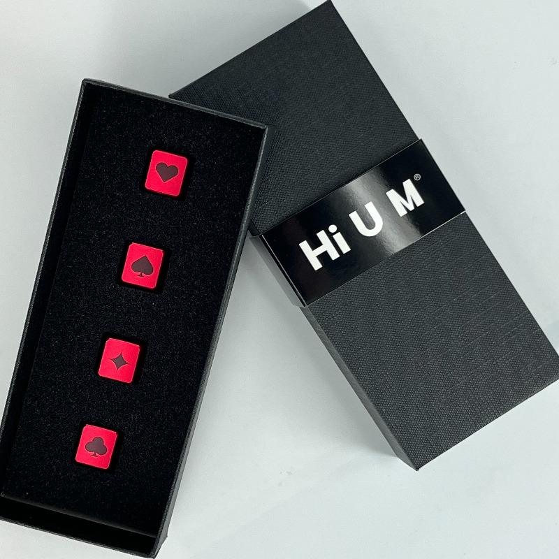 Hi UM Aluminum Alloy Keycaps HL Series Laser Engraving Special Edition Original Height Keycaps Custom Keycaps Simple Red Black