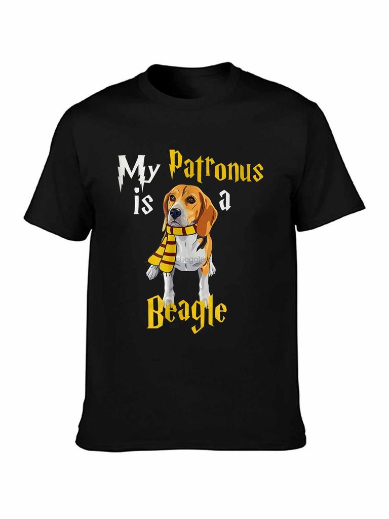 Brand My Patronus Is A Beagle TShirt Men Short Sleeve TShirt2