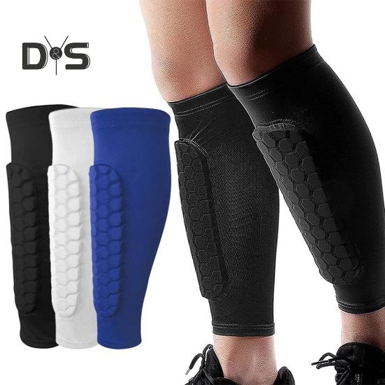 Soccer Shin Guard Sleeves Calf Compression Sleeve with Honeycomb Pads Leg Protection Shin Pad for Kids And Adults Soccer Football Sports