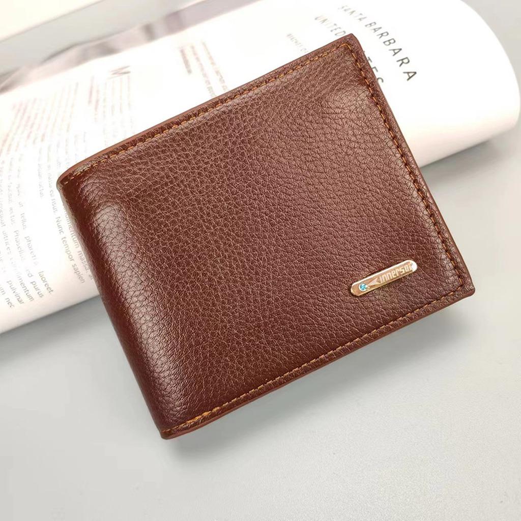 Pu Leather Wallet Multifunctional Short Wallet Minimalist Wallet  For Shopping Business Outings Gifts For Men Money Bag Pouch