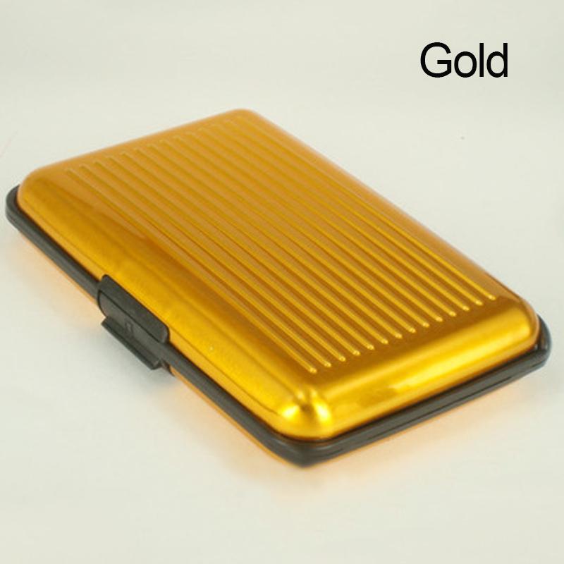 

Сумка для карточек Коробка Сканирование Защитный держатель Модный кошелек для карточек ID-карта 1 шт. Новый творческий Многоцветный Бизнес-хранилище кредитов Водонепроницаемые аксессуары для карт золотой