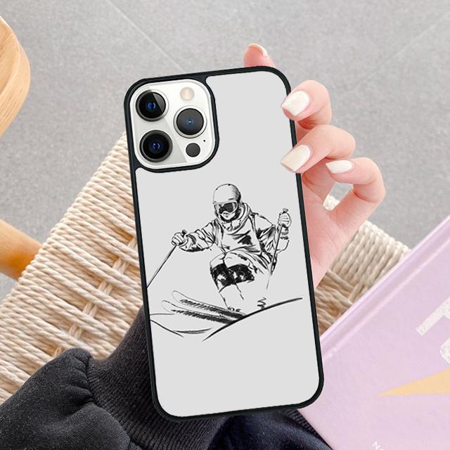 Skiing Snow Snowboard Ski Phone Case For iPhone 17 Air 14 15 16 13 12 Max Cover For Apple iPhone 17 Air 11 Pro Max Plus SE2020