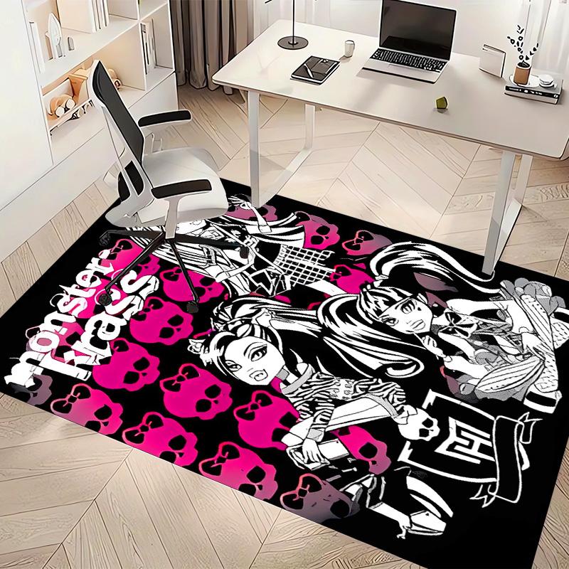Monster High1 Printed Absorbent Washable Carpet, Non-Slip Bathroom Mats, Kitchen Rugs, Yoga Mat,Living Room Entrance, Camping Picnic Rugs