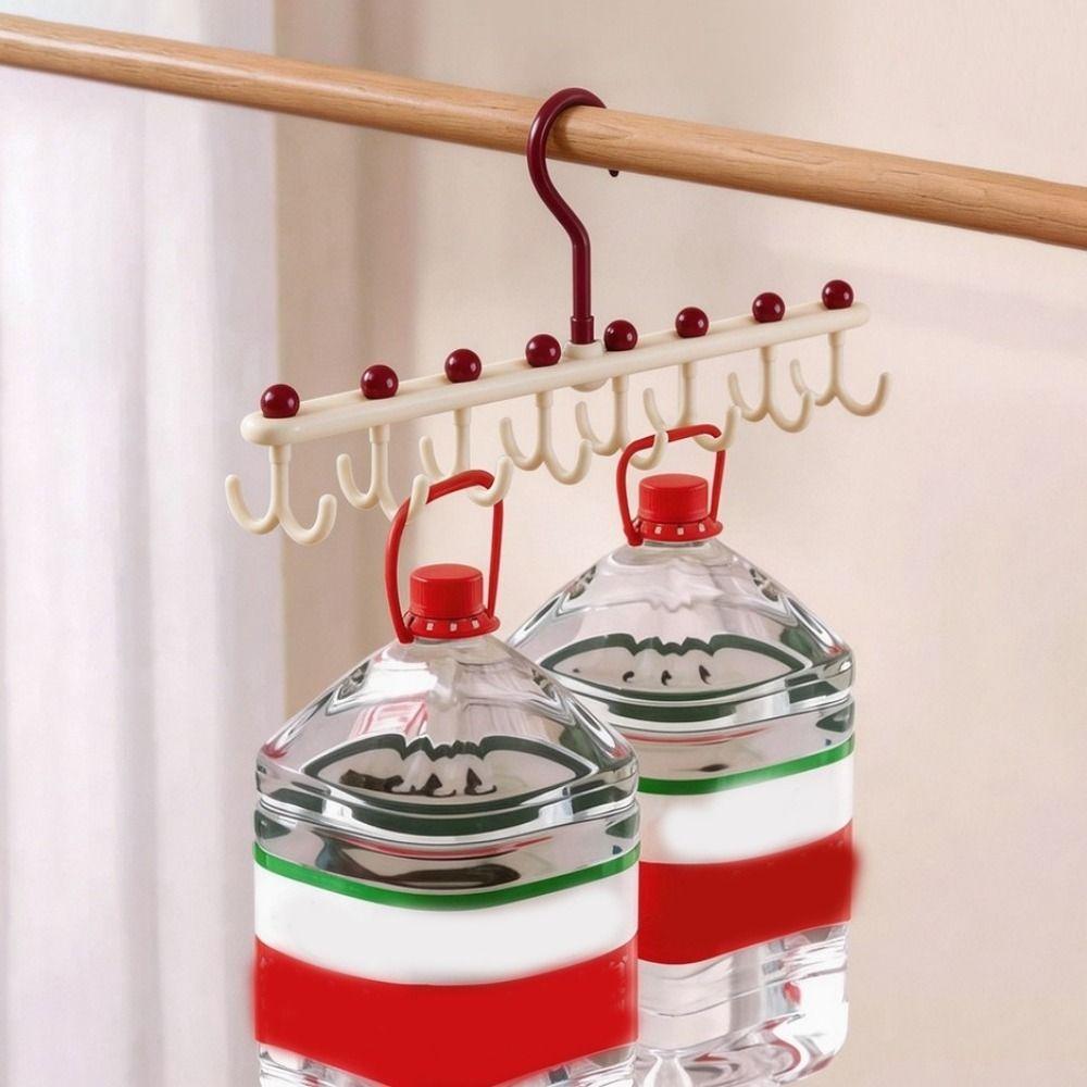 16 Hooks Camisole Bra Hook Plastic Tie Belt Hanger Portable Clothes Drying Rack for Laundry Room