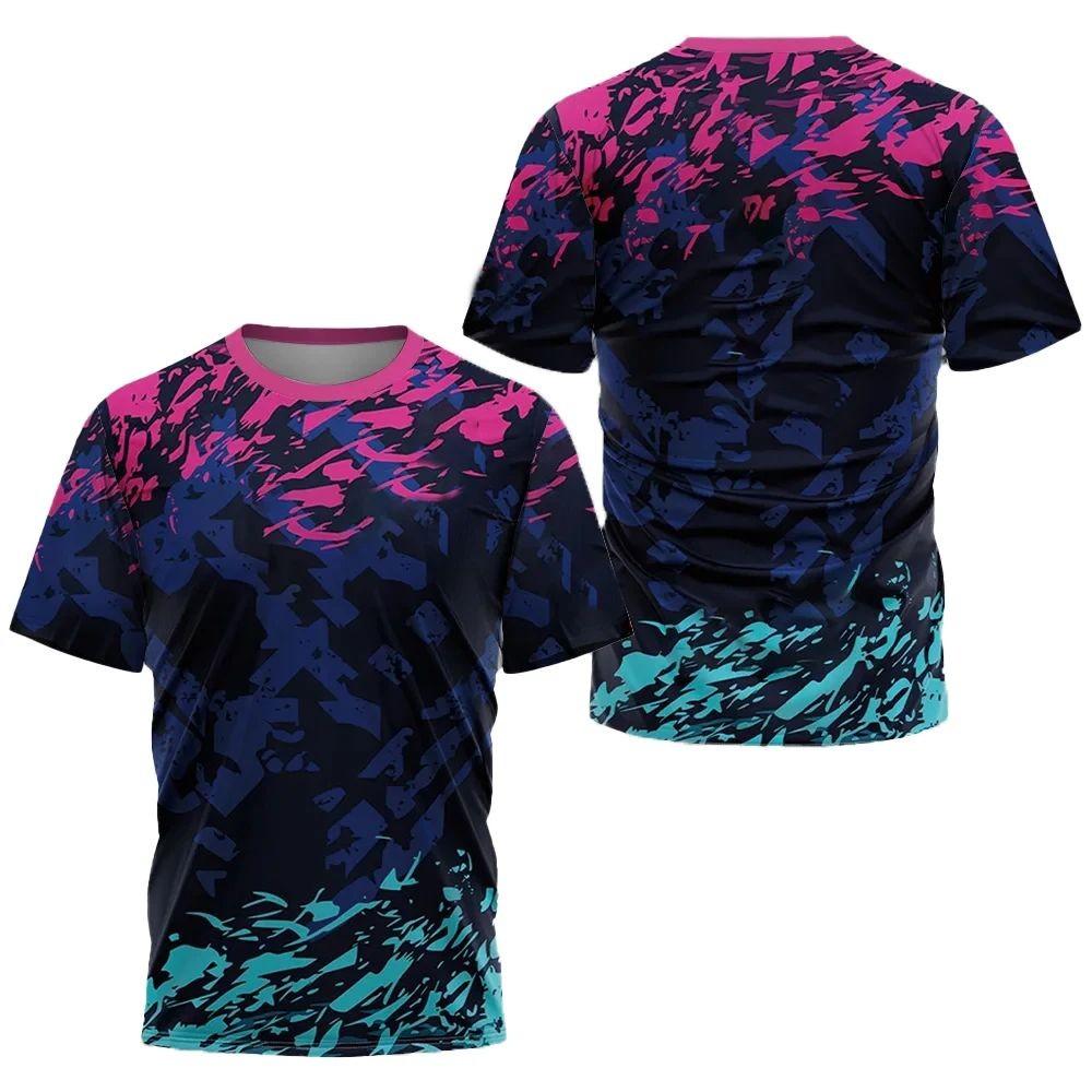 Hot selling summer men s badminton training breathable round neck S