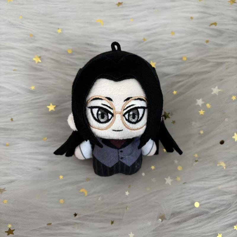 

New Cute 2pcs Hazbin Hotel Sir Pentious Plush Set Mini Keychain Large Doll Soft Stuffing Cotton Stuffed Anime Character for Kids Fans Collection Gift 10cm белый
