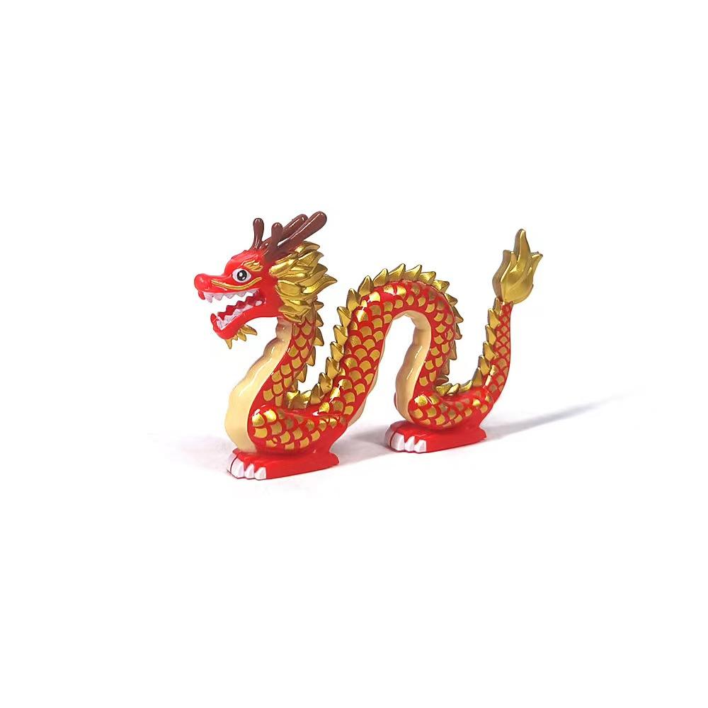 Magic Movies Medieval Animal Figure Building Blocks Dragon Elk Wild Boar Bighorn Sheep Dog Mini Model Bricks Toys DIY Kids Gifts