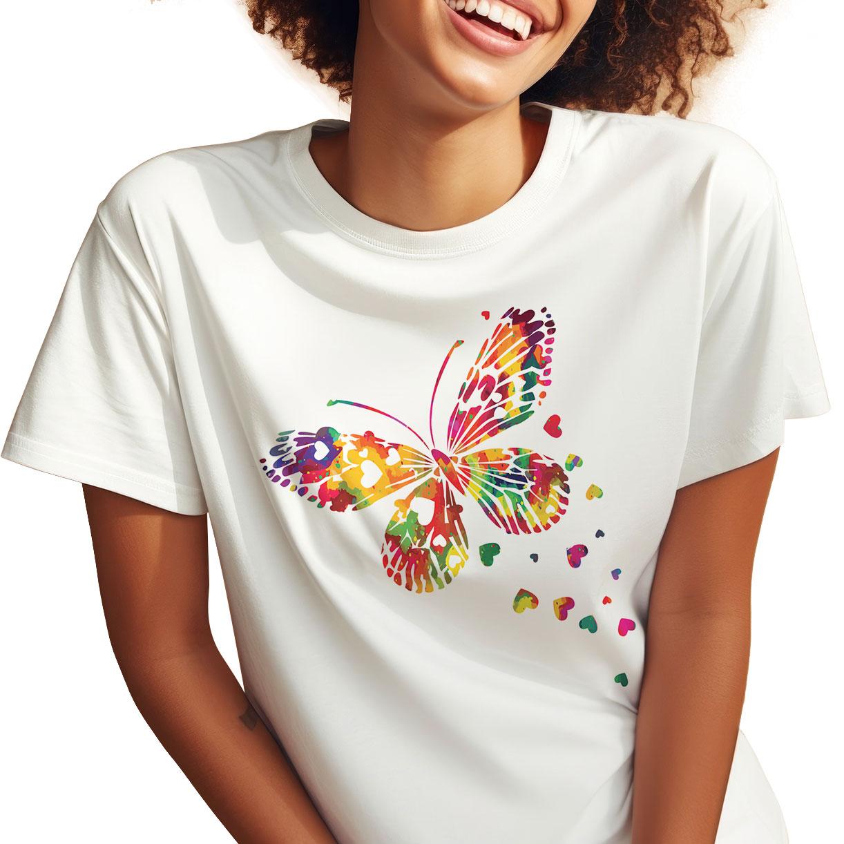 

Летняя женская повседневная красивая футболка с рисунком цветов и бабочек с 3D-принтом, удобная мягкая женская одежда, белая свободная футболка 6XL