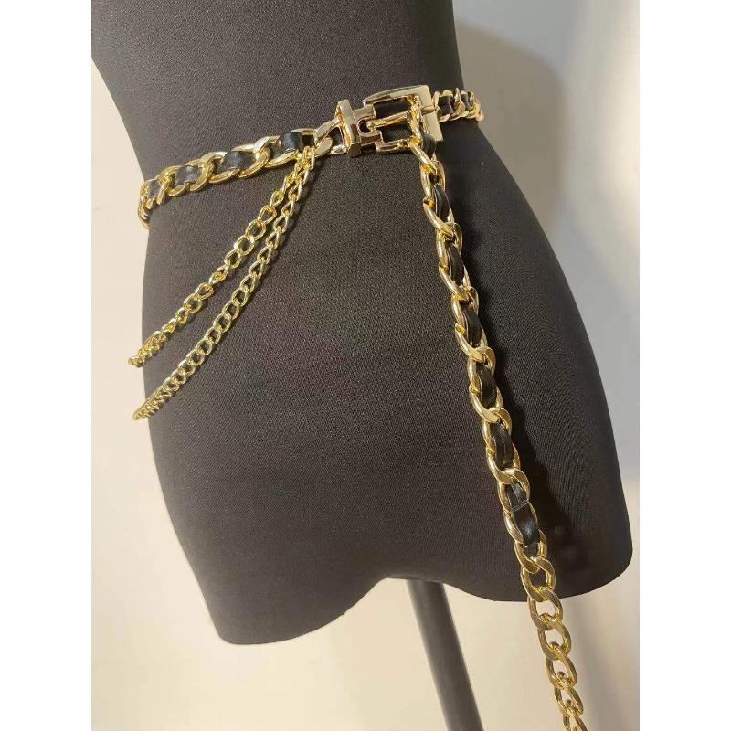 

Thick Chain Waist Chain Women s European and American Personalized Decoration with Skirt Suit Fashion Ins Waist Decoration Body Chain 105cm