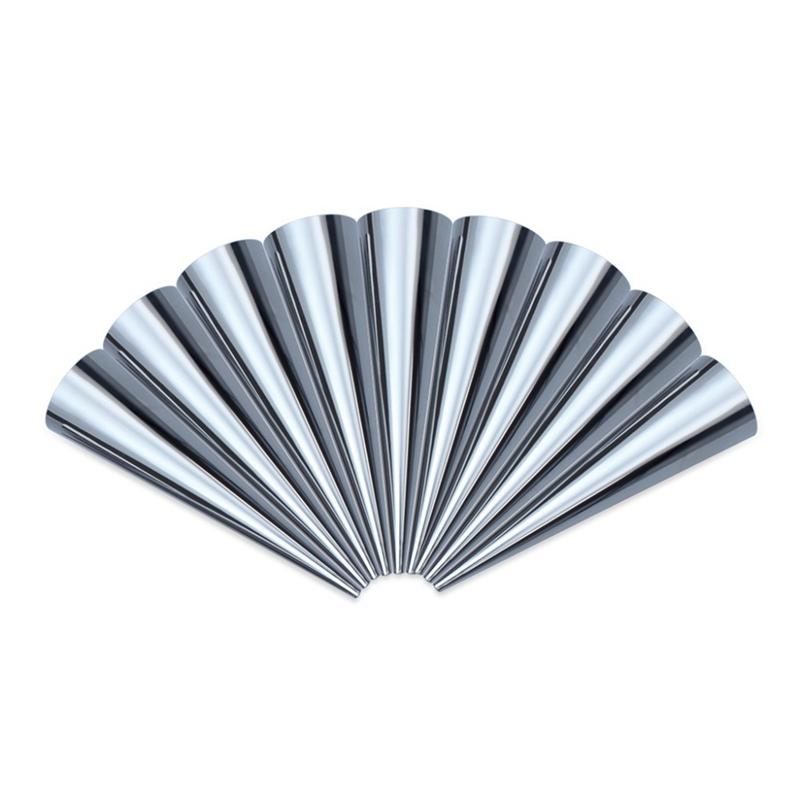ABBY-Large Conical Stainless Steel Danish Large Spiral Tool Baking Tool Mold Pastry Cream Corner Cake Bread Mold