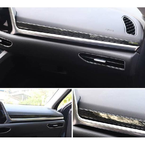 For Hyundai Sonata 2020-2022 Black Titanium Middle Console Dashboard Strip Trim