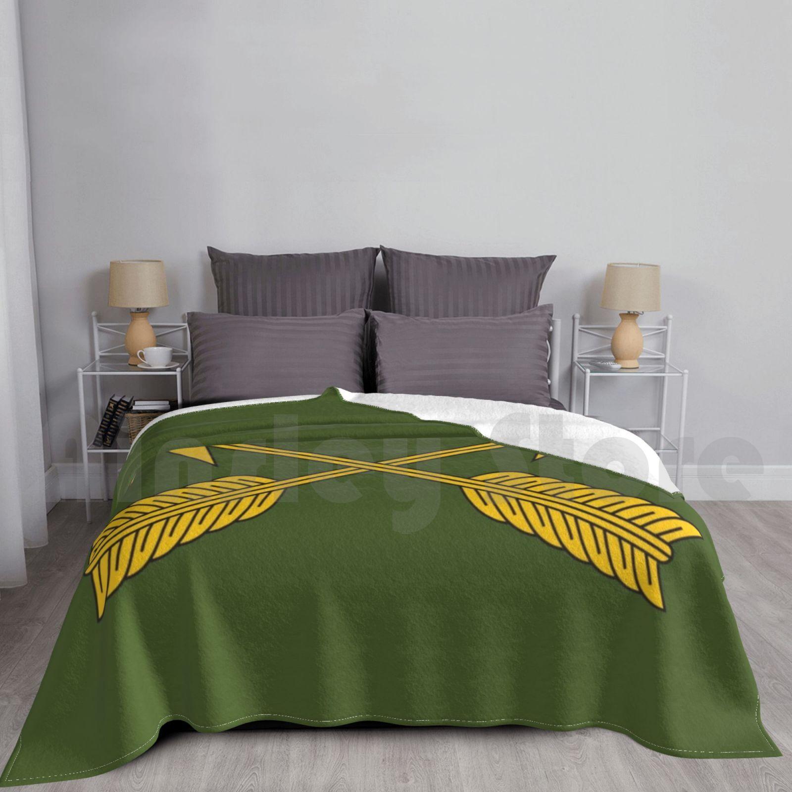Army Special Forces Branch Emblem Blanket For Sofa Bed Travel Army Special Forces Sf Sfg Special Forces Group De Size: 75*100cm, Weight: 230 GSM