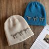 Fashion Color Solid Bow Decoration Women Casual Knitted Hat Autumn Winter And