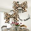1/2pcs Matte Leopard Print Bow Balloons,for Bow decorations,birthdays,Valentine's Day,wild-themed Parties,and Girls' Nights