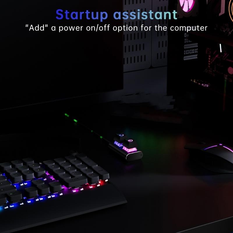 PC Extended External Power Switcher With LED Light And Mechanical Key Switches Easy Installation For Desktop Computer