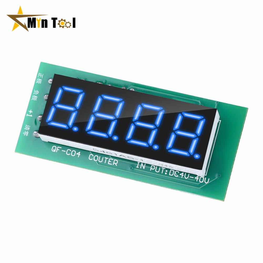 DC 4-40V Counter Module High Quality Wide Voltage 4-Digit Display Counter Module with Memory Function DIY Timer