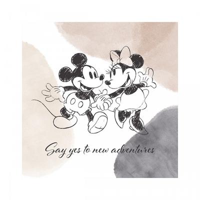 Sagen Sie „Ja zu neuen Abenteuern“ mit Mickey- und Minnie-Mouse-Aufdruck
