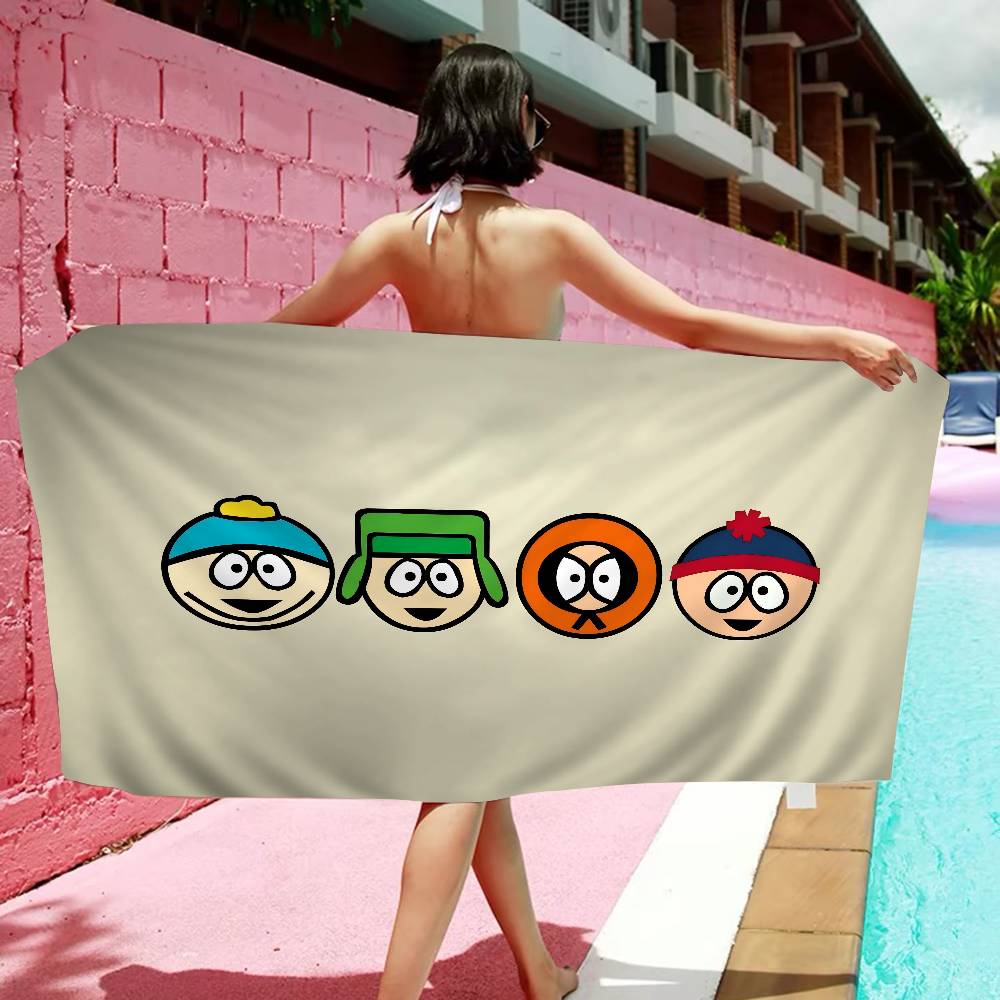South Cartoon Parke Beach Towel Colorful Bath Towels For Girl Microfiber Quick Dry Sand Free Beach Yoga Spa Gym Pool