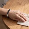 Handmade Elastic Stretch Jewelry Obsidian Stone Bracelet for Men Women Colorful Rock Beads Lightweight Comfortable Wrist Stackable Bracelet,