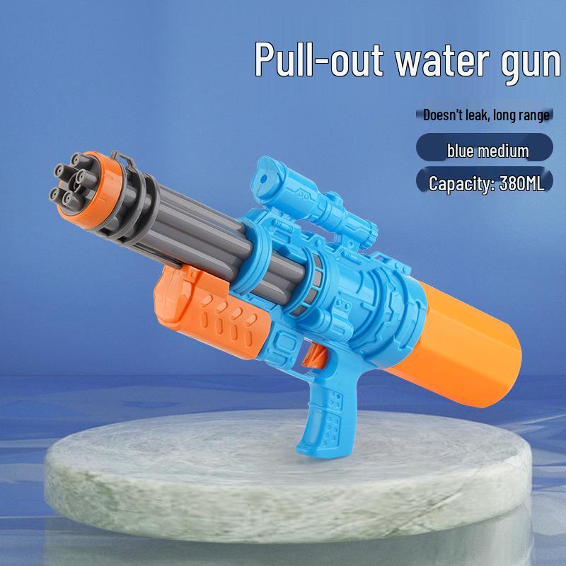 Gatling Large-Capacity Water Gun - Pull-Out Type for Men & Girls, Perfect for Rafting & Water Splashing Festivals