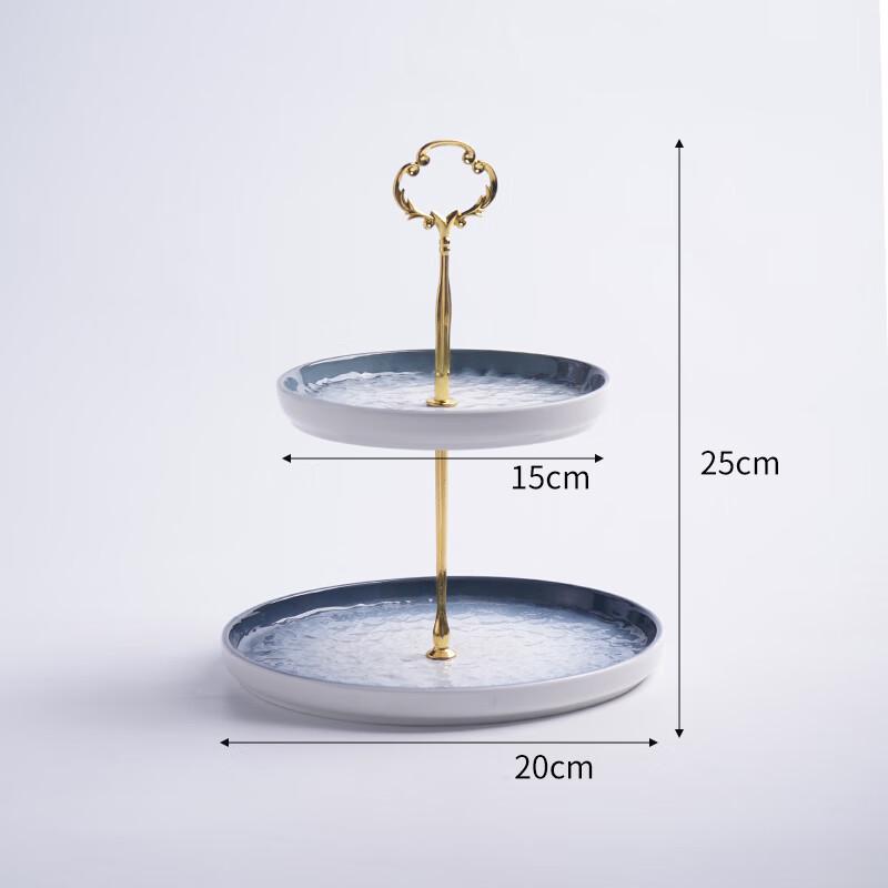 Modern Nordic Ceramic 2-Tier Fruit & Dessert Stand