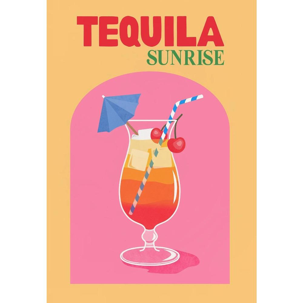 Simplicity Colorful Cocktail Posters Trendy Drinks Prints Whiskey Bar Cart Prints Canvas Painting Wall Pictures Home Bar Decor