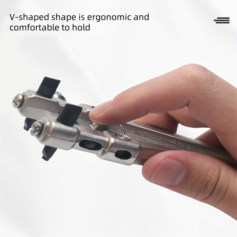 1pc High Manganese Steel V-Shaped Watch Case Opener for Battery Replacement & Repair Tool