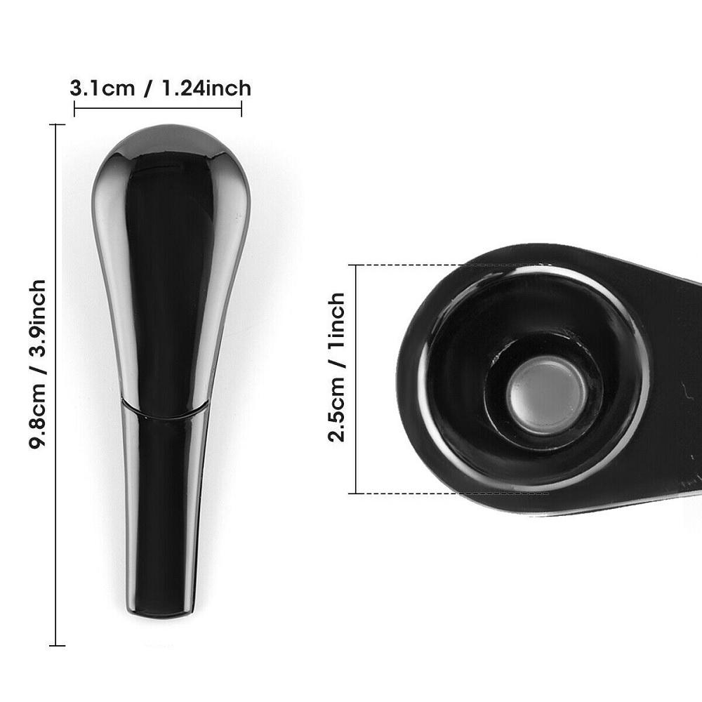 High Quality Portable Black Smoking Pipe Magnetic Metal Spoon With Gift Box