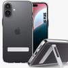 Transparent Silicone Case for iPhone 16 Plus, Protection with Phone Stand