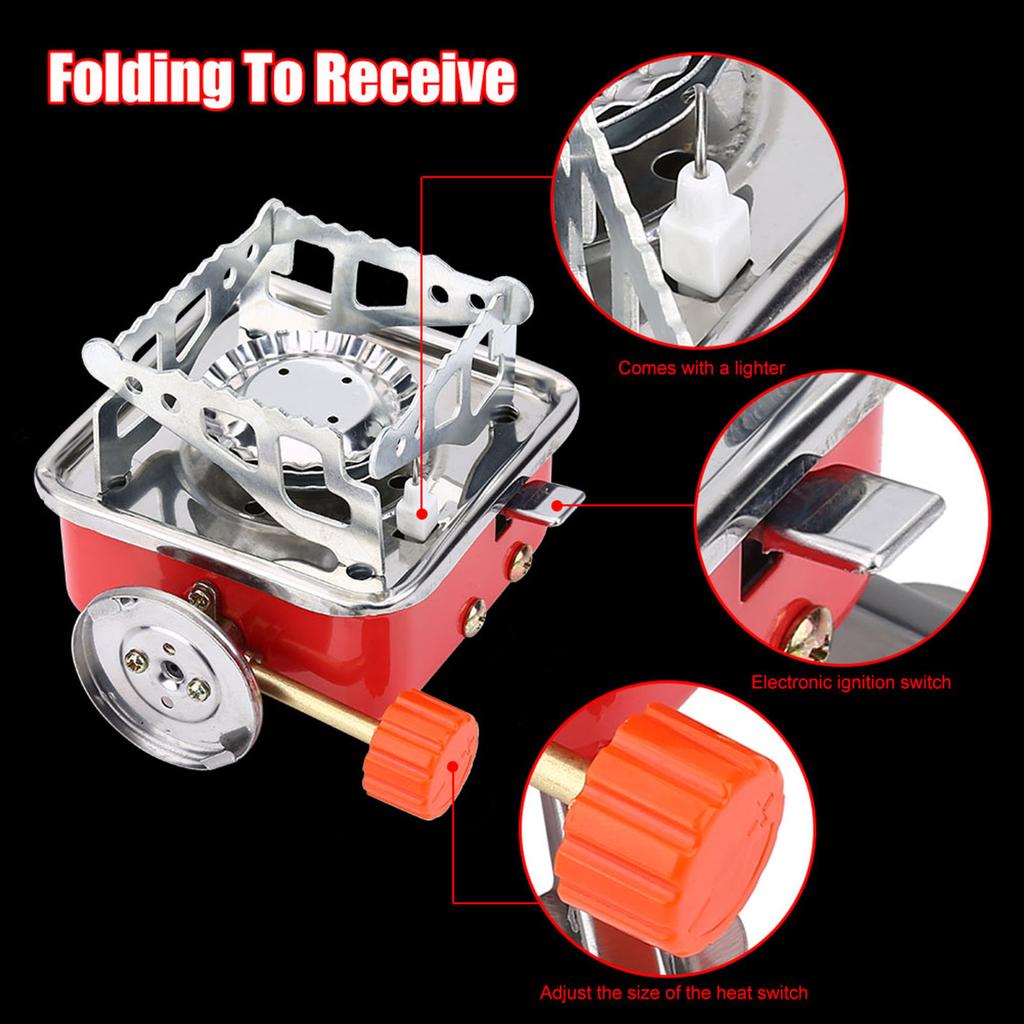 Portable Mini Outdoor Folding Metal Camping Gas Stove Furnace Burner Picnic