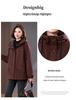 Women's Fleece-Lined Hooded Parka - New Winter Style, Warm & Casual for Middle-Aged Moms