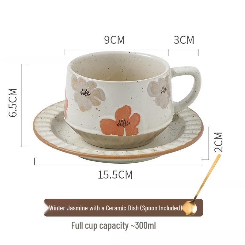 Japanese Retro Ceramic Coffee Cup Set