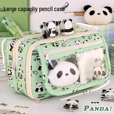 Nine-Layer Panda Large Capacity Dirt-Resistant Pencil Case for Students
