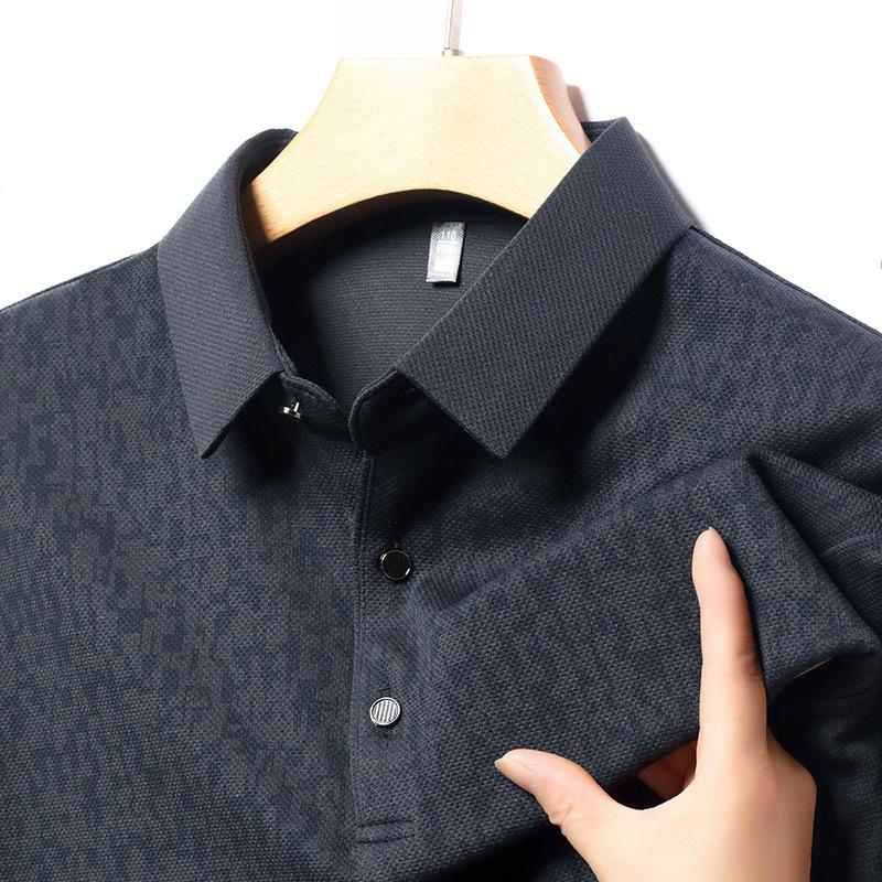 Men's Fashion Versatile Long Sleeve Polo Shirt - Spring & Autumn Style