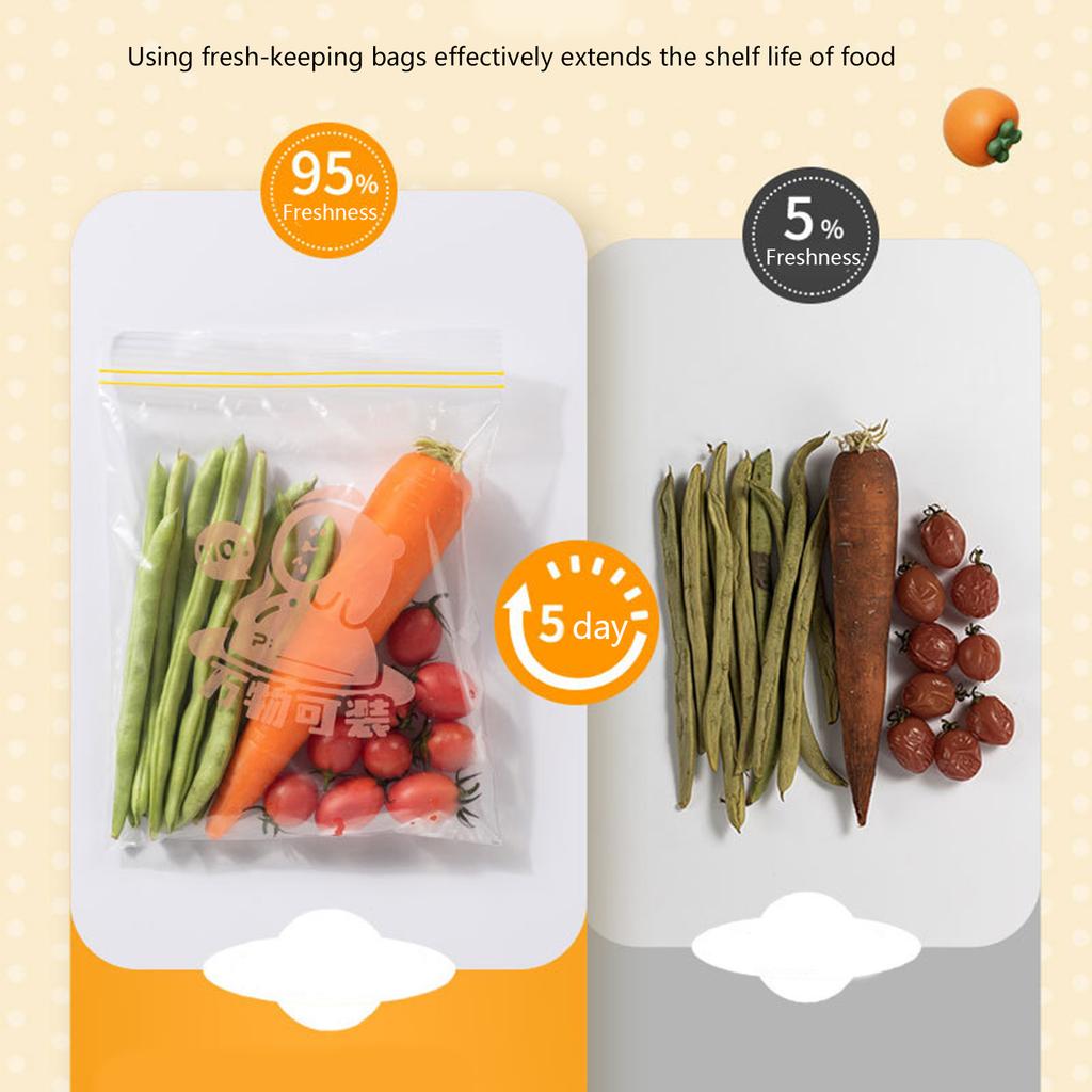 Household Food Storage Bags High Seal Designs Keeps Food Freshing Prevents Odor Spread Materials Sturdy and Reusable