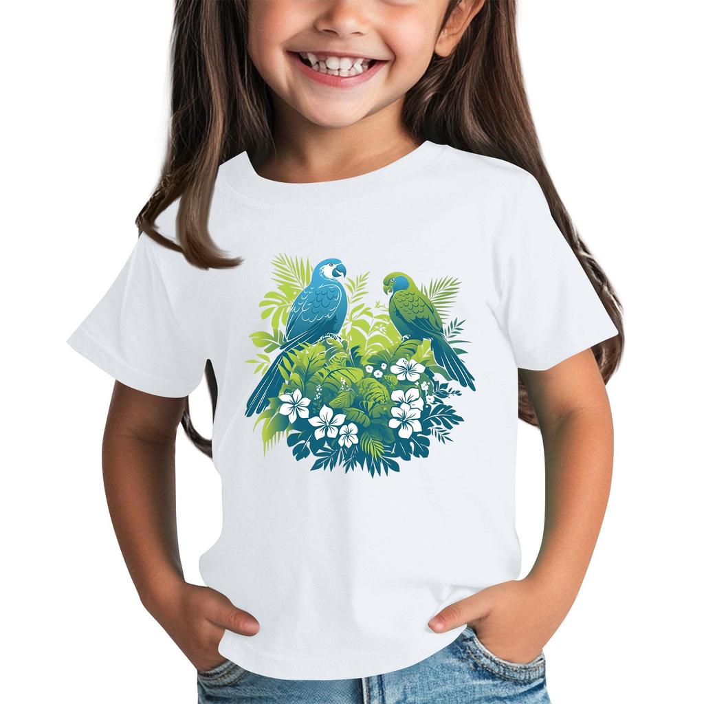 T-shirts för småbarnsflicka, pojkar, barntopp, pojkar och flickor, tryckt kortärmad t-shirt