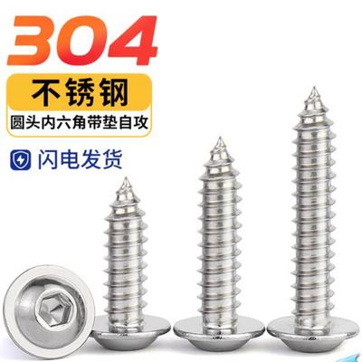 Gold Super 304 Stainless Steel Self-Tapping Screws: Round, Hex Socket, Mushroom, Pan Head, Wood, M3/M4/M5/M6