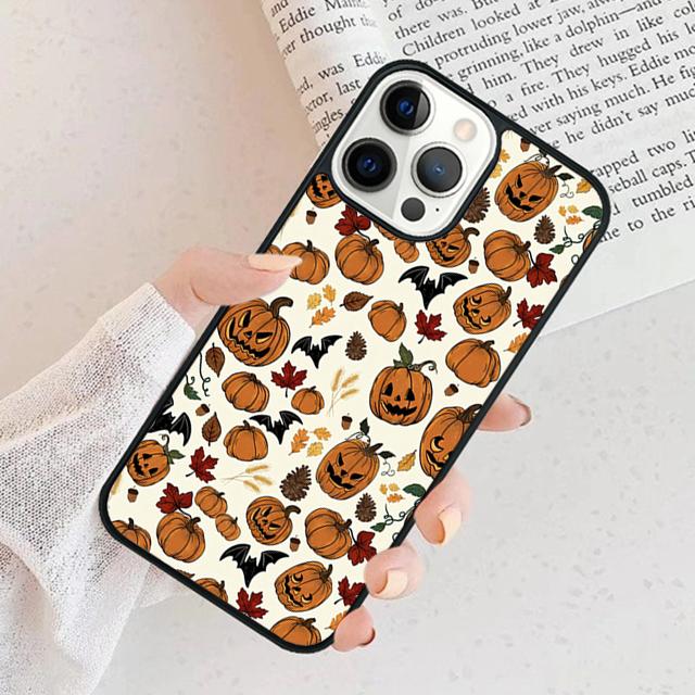 Halloween Pumpkin Horror Phone Case For iPhone 17 Air 16 pro max 15 14 plus 12 13 Soft Bumper Shell Cover coque