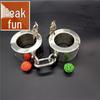 Stainless Steel Extra Heavy Locking Handcuffs, Foot Cuffs & Collar Set for Adult Use