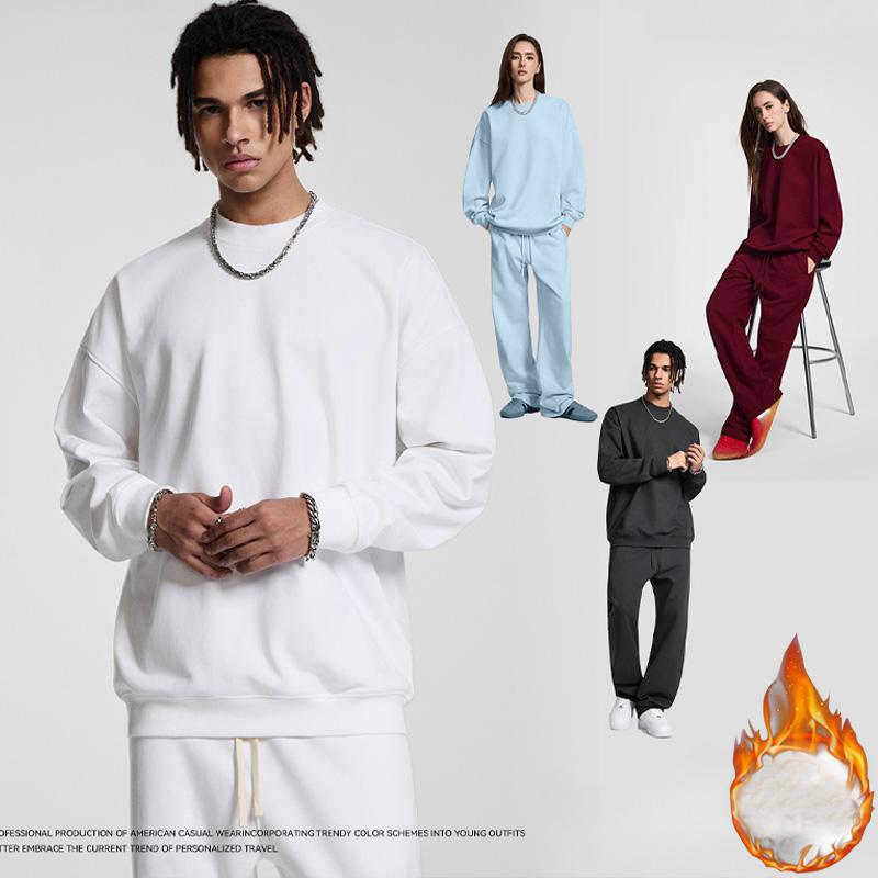 autumn winter cotton fleece warm Sweatshirt harajuku solid hoodies women men clothes thicken Long Sleeve UNISEX oversized hoodie