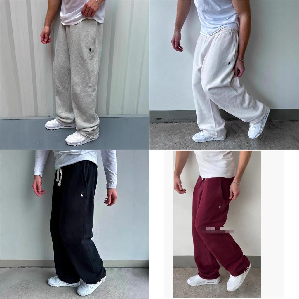 Embroidery Street Style Joggers With Elastic Waist For Casual Urban Wear Men