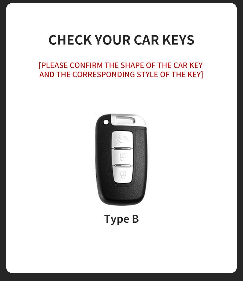 Wildleder Schlüsselanhänger Hülle für Kia Sportage, K2, K5, Forte