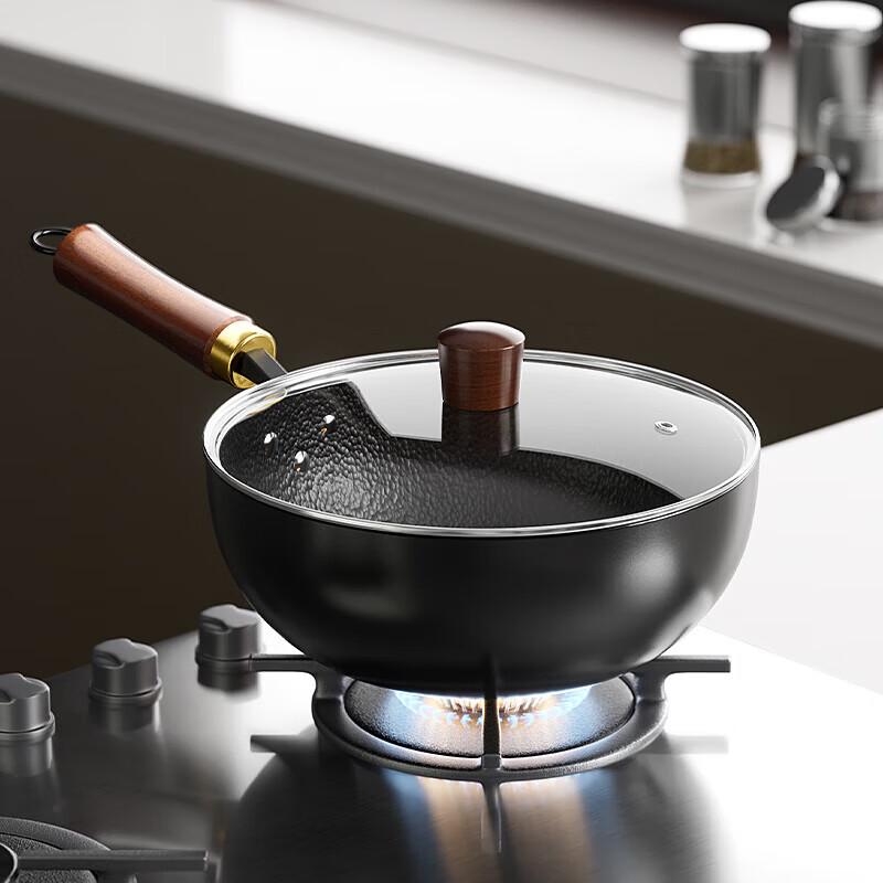 DUMIK Hammered Mini Iron Wok