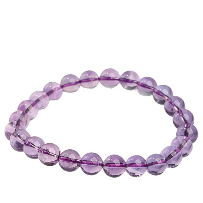 Hongchu Crystal Natural Light Amethyst Bracelet Brazilian Amethyst DIY Fashion Bracelet