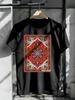 Black T-shirt with Carpet Print