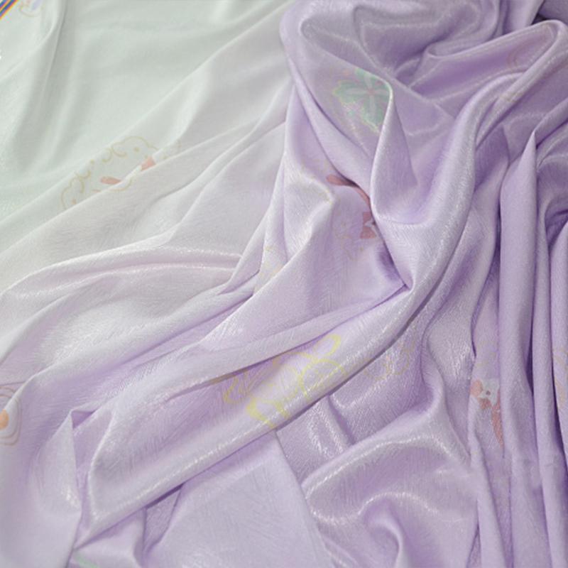 

Chinese Style Pleated Rainbow Gradient Fabric Ancient Style Hanfu Dress Horse-Face Skirt Designer Fabric DIY Sewing Craft 100X140cm