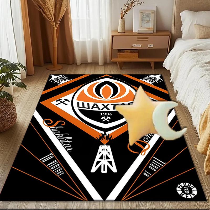 Shakhtar Donetsk Crest Design Rug Office Floor Mat - Machine Washable for Bedroom, Bedroom, Livingroom, Room Decor Fan Gifts Christmas