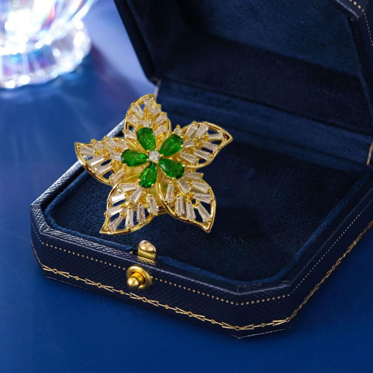 

Цветочная магнитная пряжка-брошь женская, высокого класса, чувственная, нишевая, анти-легкая и бесшовная, элегантный темперамент, универсальные аксессуары для одежды Electroplated real gold золотой