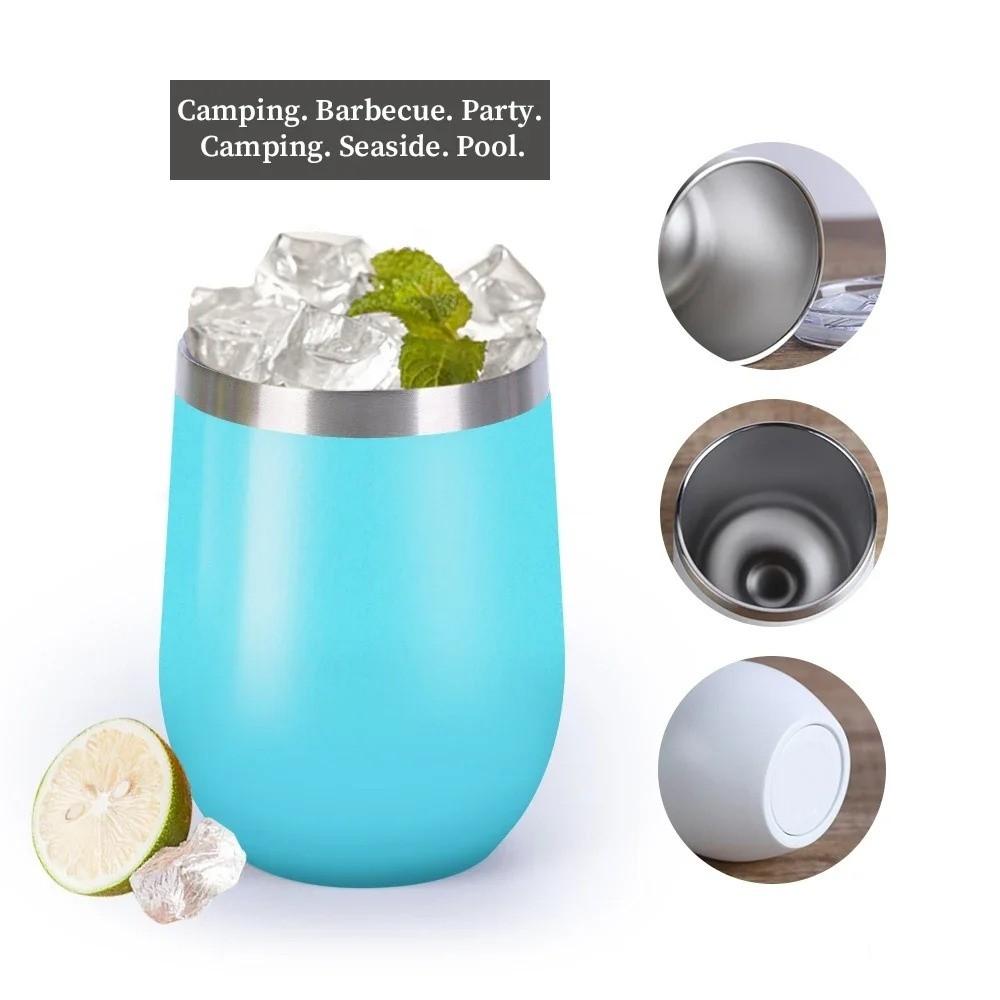 12oz Eggshell Cup Stainless Steel Wine Glasses New Thermal Mug School