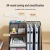 Desk File Holder & Organizer: Large Capacity Storage Rack for Folders, Books, and A4 Papers